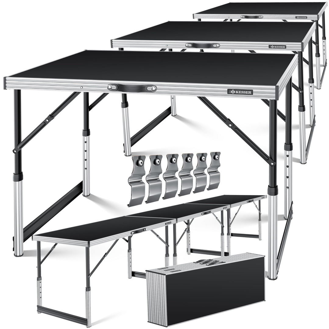 Klapptisch 3-teilig höhenverstellbar 100x60cm bis 90kg Belastung