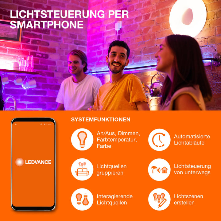 Smarte LED Deckenleuchte WiFi dimmbar 60 cm Tunable White - Bild 3