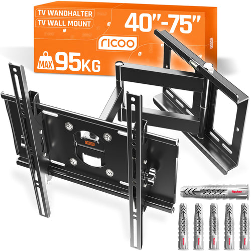 TV Wandhalterung schwenkbar neigbar 40-75 Zoll bis 95 kg VESA 400x400