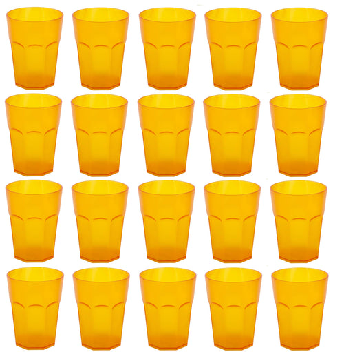 Plastikbecher Frostoptik 250 ml Orange stapelbar 20er-Set