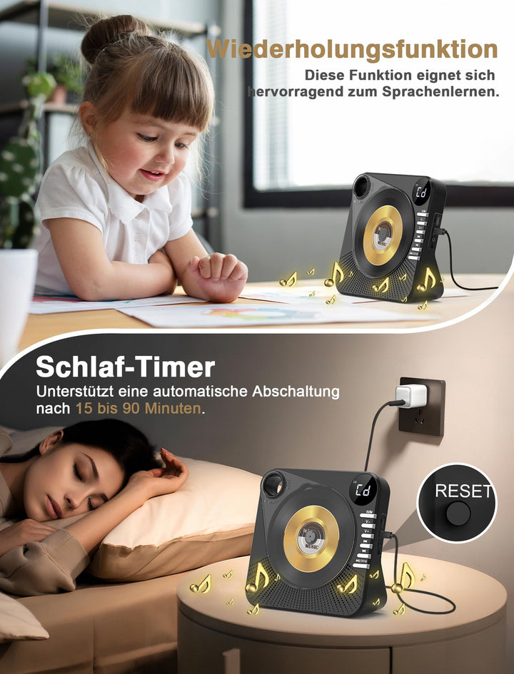 CD Player mit Bluetooth 5.1 und Dual-Lautsprecher, 5 EQ-Modi - Bild 8