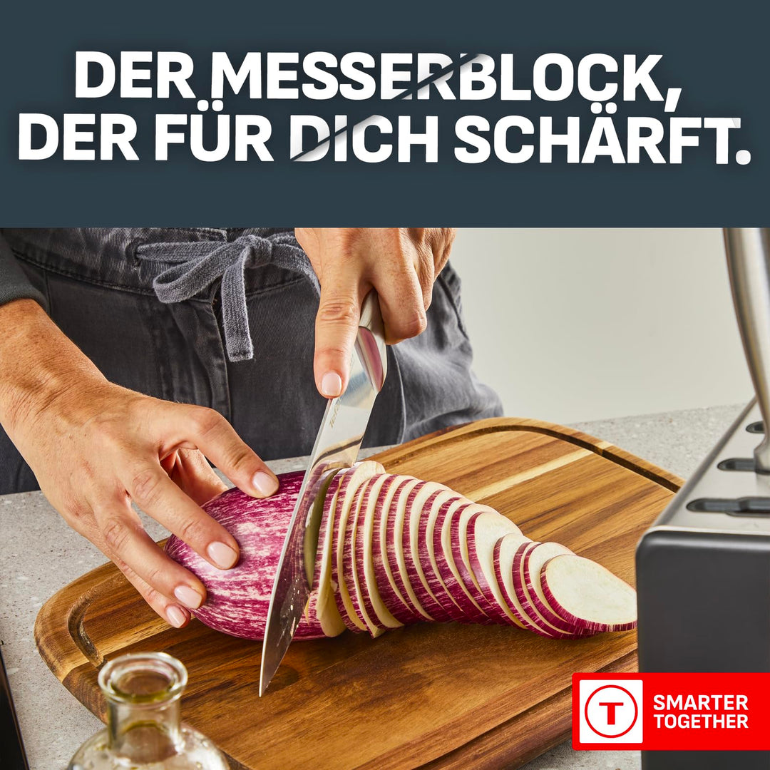 Messerblock mit Selbstschärfung 5-teilig Edelstahl schwarz - Bild 8