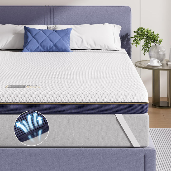 Matratzentopper 10cm 160x200cm Gel Memory Foam H3/H4 fest