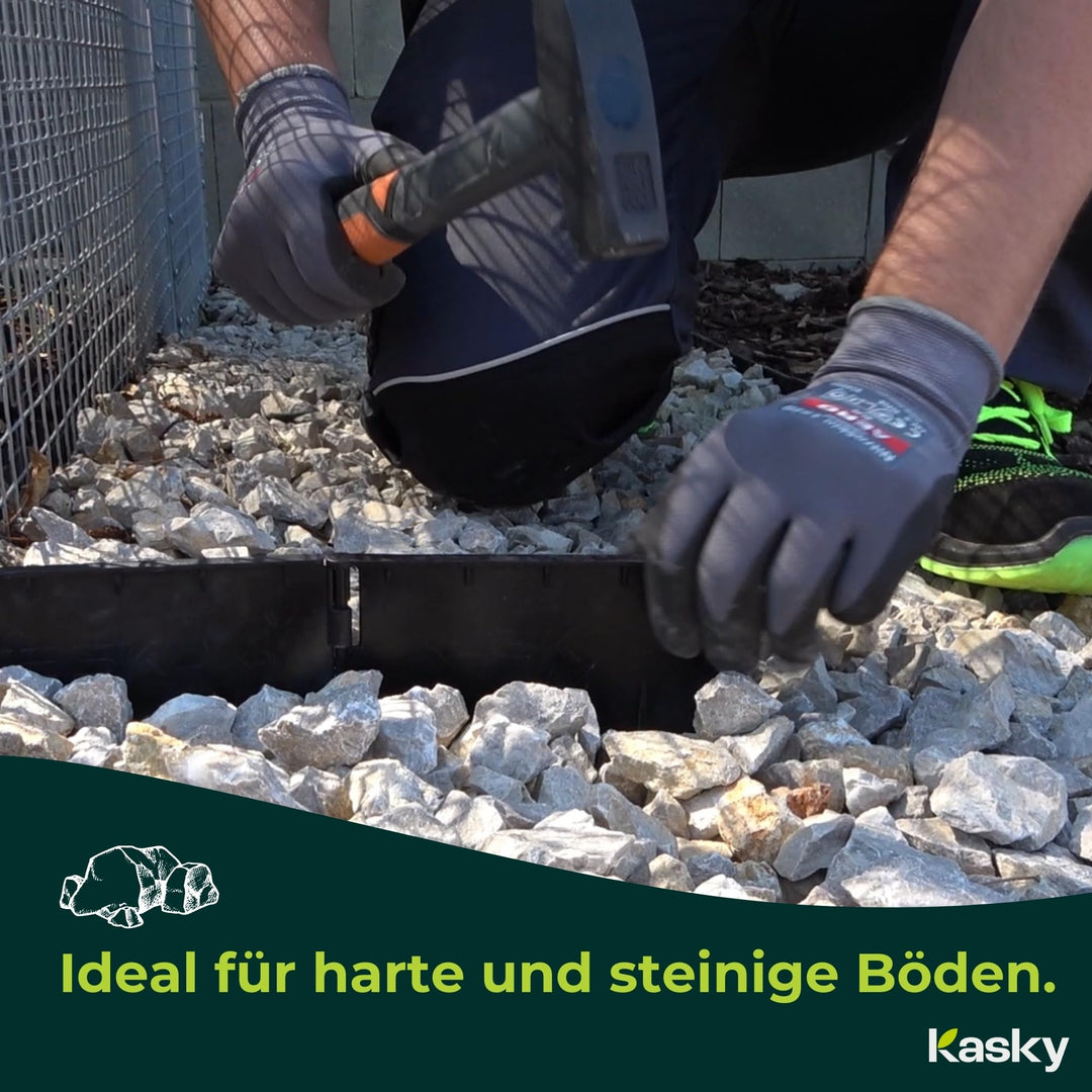 Rasenkante Kunststoff flexibel 10,7 m Stecksystem schwarz - Bild 6