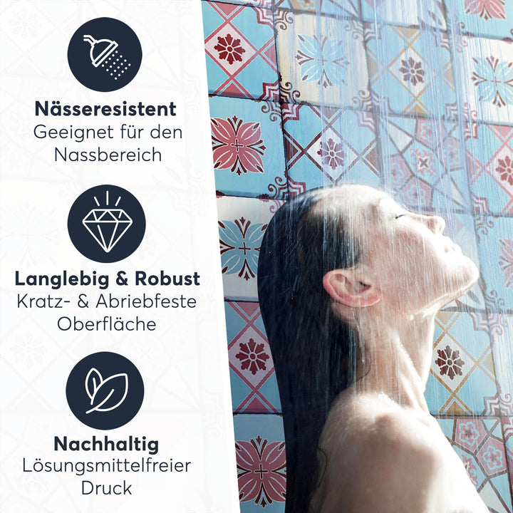 Fliesenfolie selbstklebend Vinyl 10x10 cm 36-teilig Mosaik-Design - Bild 5