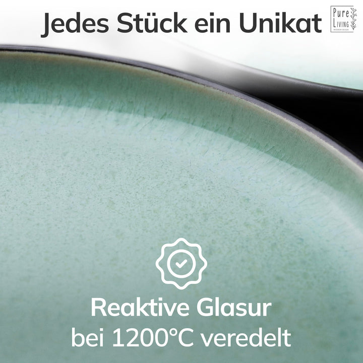 Steingut Geschirrset 24-teilig Salbeigrün für 6 Personen - Bild 6