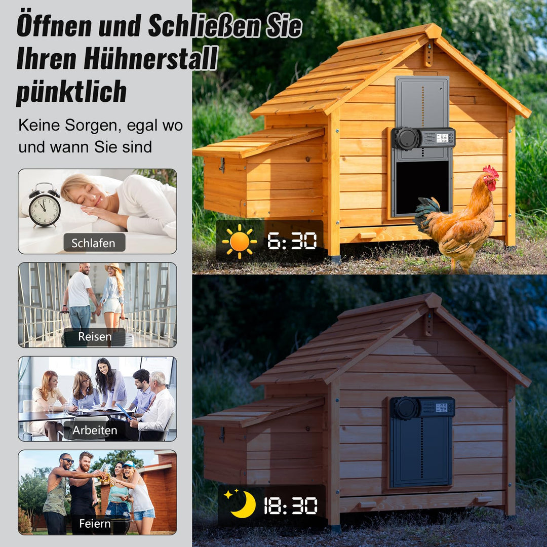 Automatische Hühnerklappe Aluminium mit Timer und Einklemmschutz - Bild 3