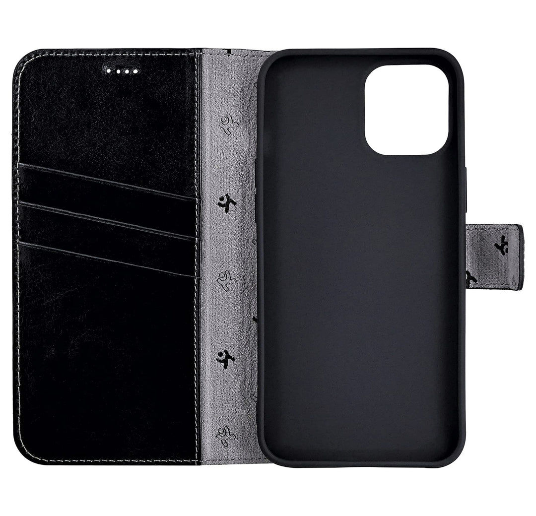 Handy-Lederhülle iPhone 12 mini Echtleder Slim mit 3 Kartenfächern - Bild 2