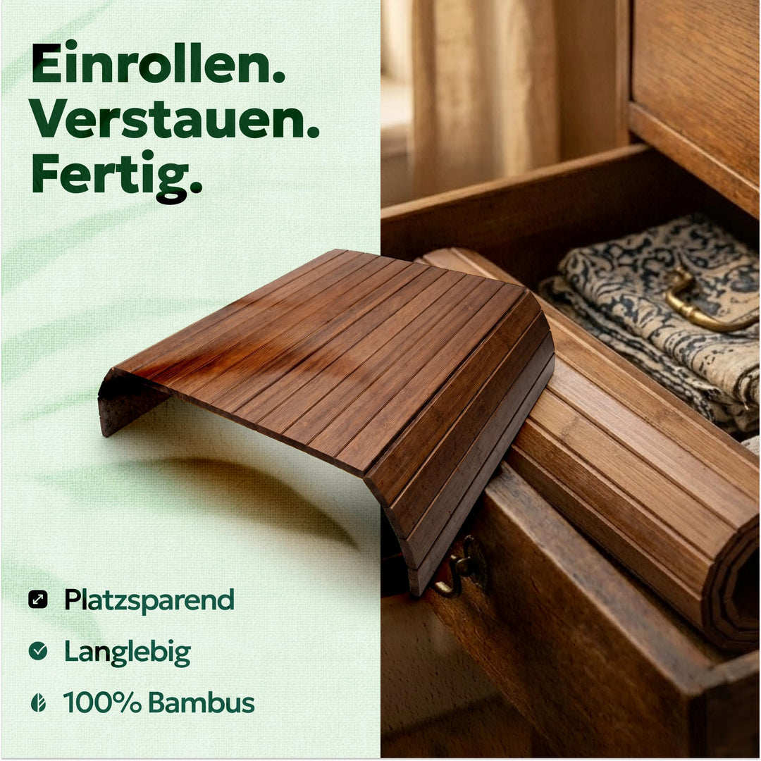 Sofatablett Armlehne Bambus für Sofa und Sessel – Braun - Bild 4