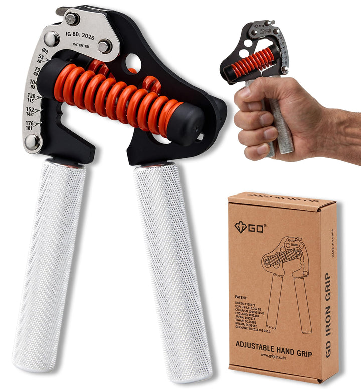 Handtrainer verstellbar 6 Stufen 25–80 kg Griffkraft Fitness