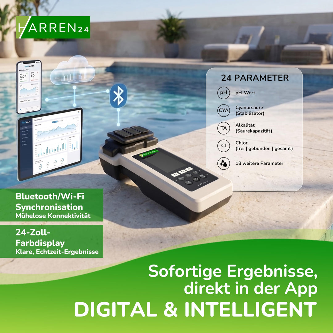 Pool-Photometer elektronisch 24 Parameter Bluetooth Wi-Fi mit 170 Testtabletten - Bild 5