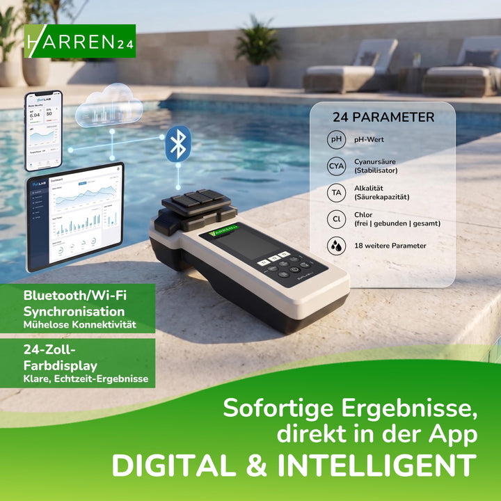 Pool-Photometer elektronisch 24 Parameter Bluetooth Wi-Fi mit 170 Testtabletten - Bild 5