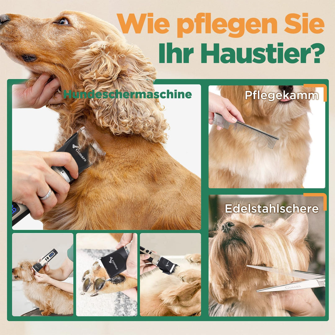 Hundeschermaschine 6-in-1 kabellos 7000 U/min mit Scheren-Set - Bild 8