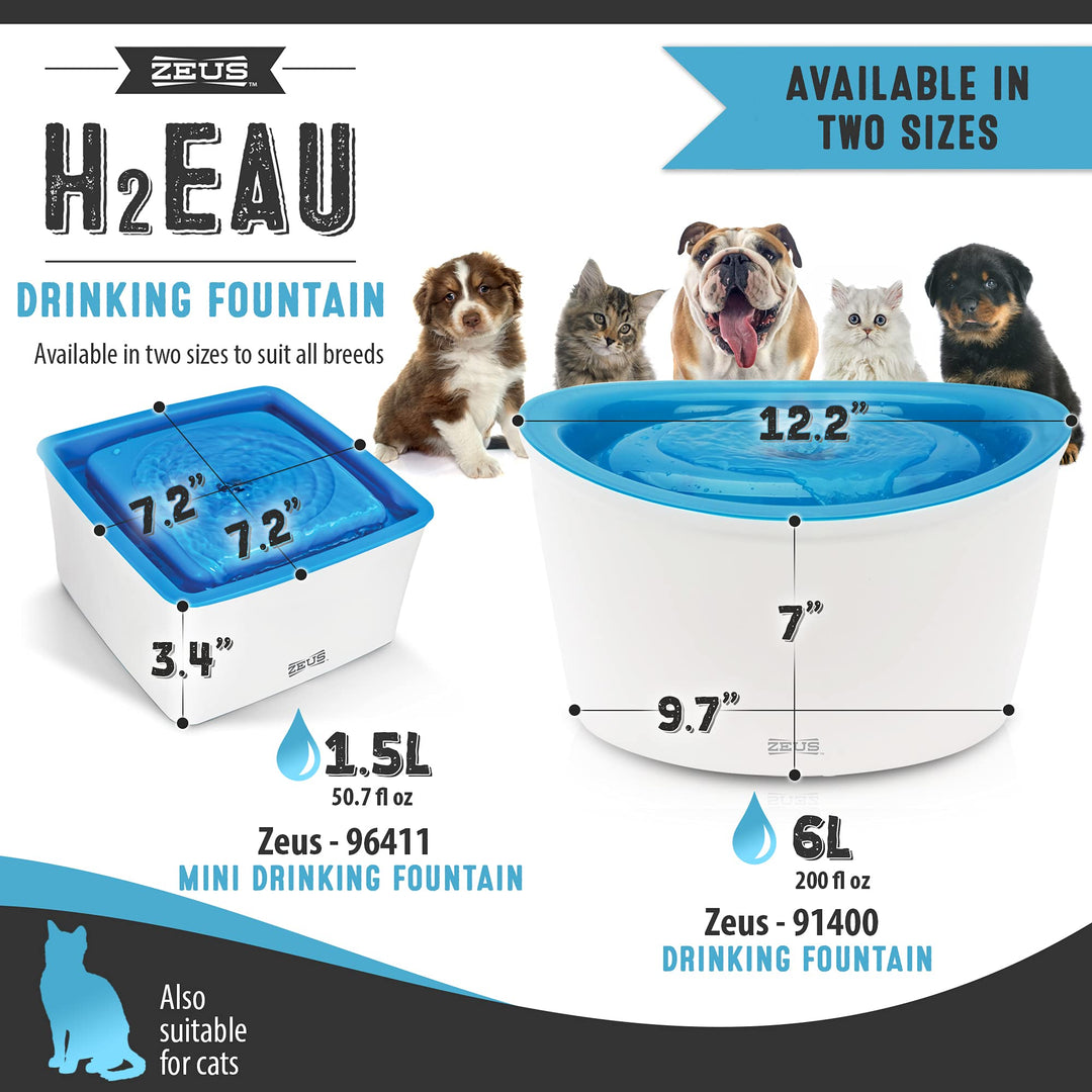 Hundetrinkbrunnen BPA-frei mit Filter 1,5 L für kleine Rassen - Bild 7