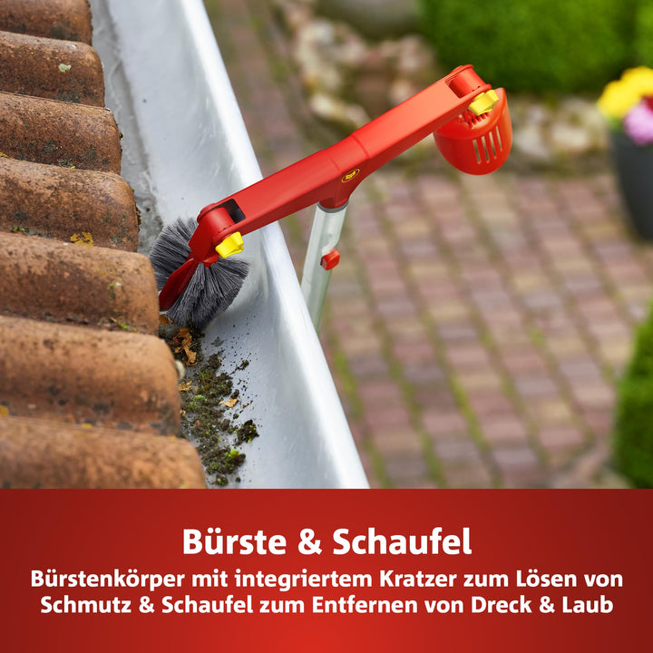 Dachrinnenreiniger Aufsatz mit Bürste &amp; Schaufel für Teleskopstiel - Bild 3