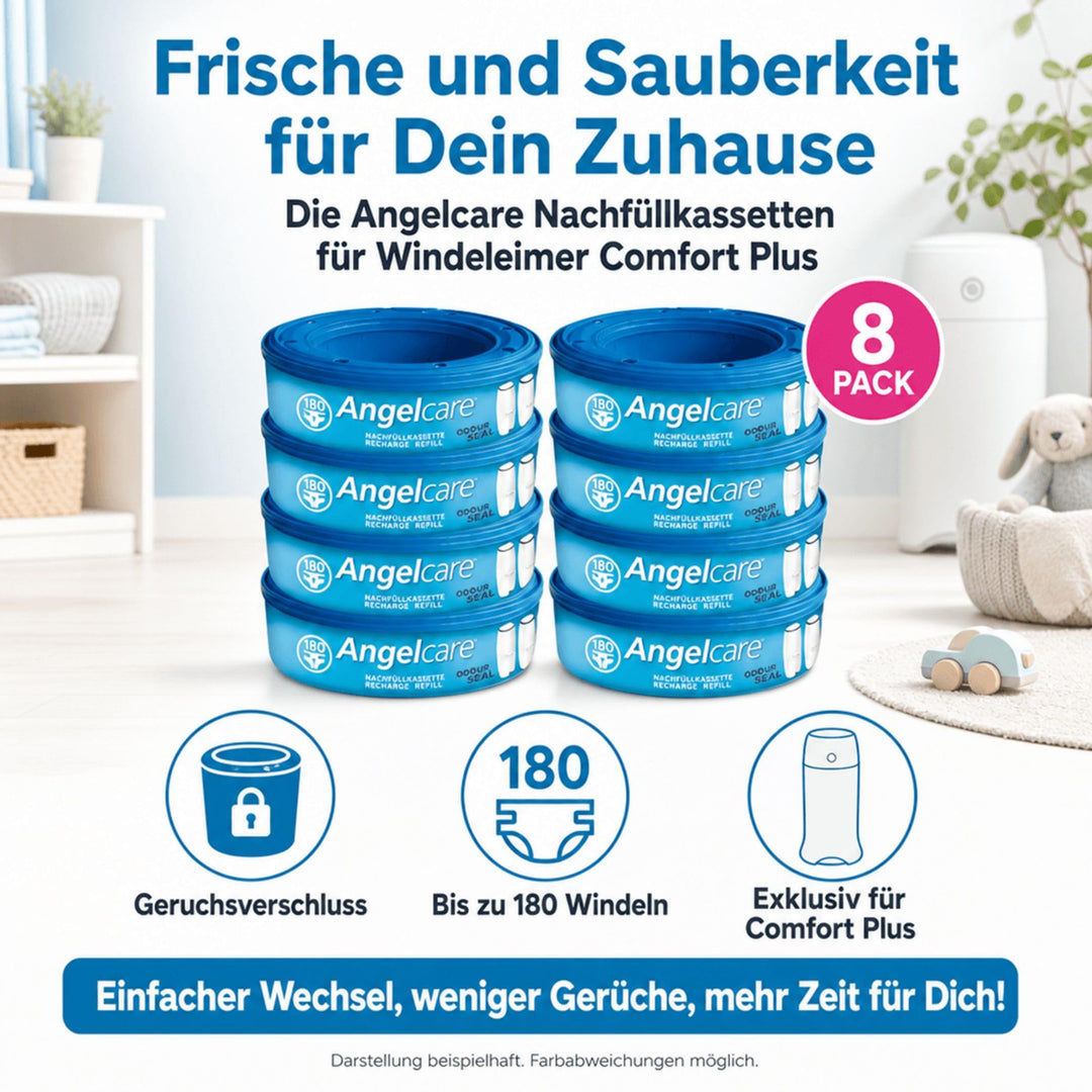 Windeleimer Nachfüllkassetten 8er-Pack Mehrschichtfolie für Comfort Plus - Bild 4