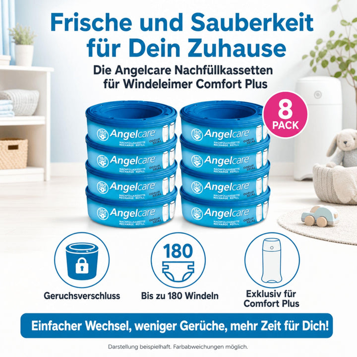 Windeleimer Nachfüllkassetten 8er-Pack Mehrschichtfolie für Comfort Plus - Bild 4