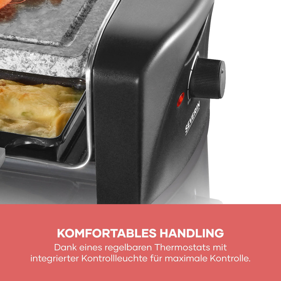Raclette-Grill mit Naturgrillstein und Grillplatte für 8 Personen - Bild 8