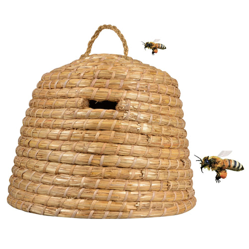 Bienenstock Stroh traditionell 40 Liter Heideimker-Design