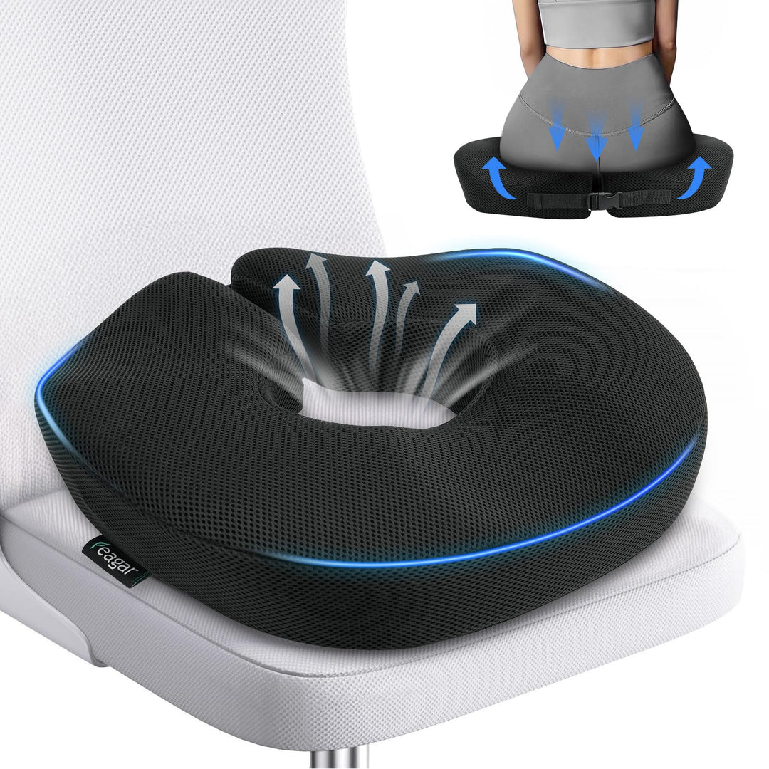Sitzkissen Memory-Schaum Donut-Form mit Hohlraum 46x38x8 cm ergonomisch