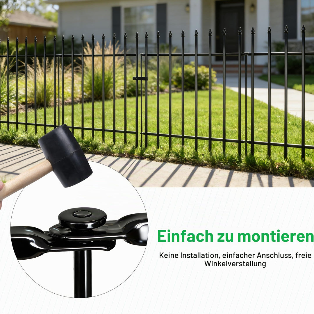 Metall Gartenzaun Beetbegrenzung 81 cm hoch, 5er-Set 3 m - Bild 4