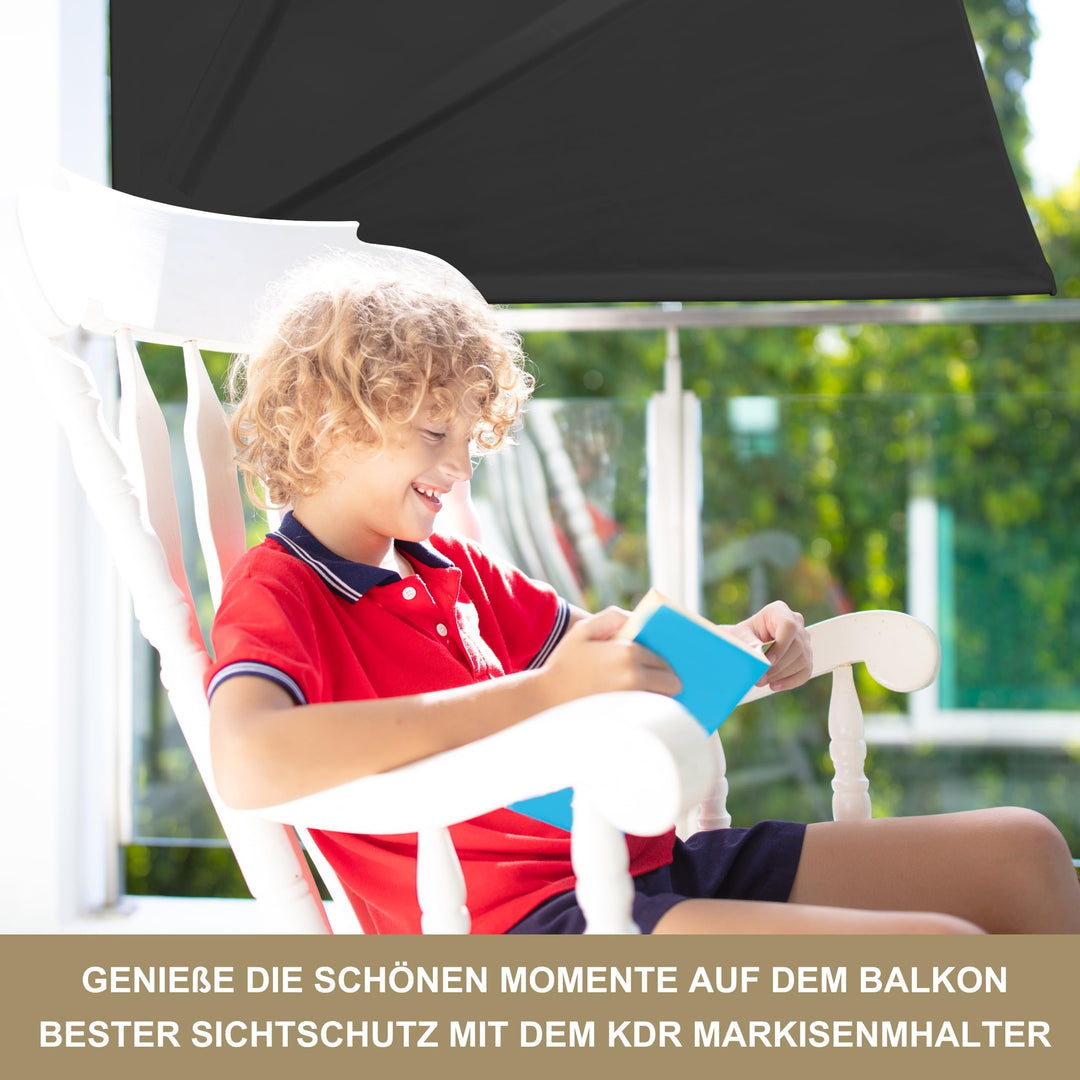 Balkonfächerhalter Edelstahl Klemmhalterung ohne Bohren für Geländer - Bild 7
