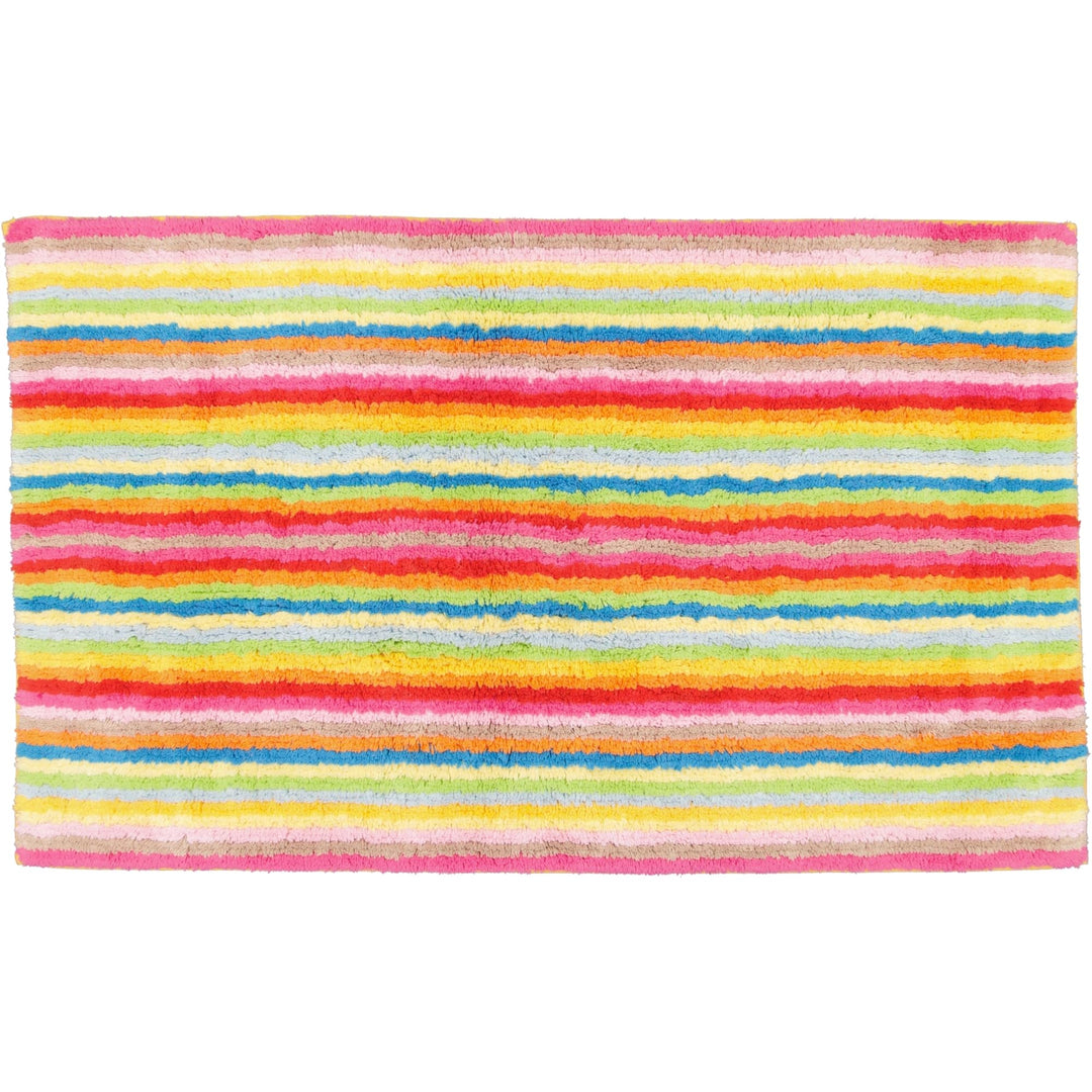 Badteppich Streifen 100% Baumwolle Wendeteppich Multicolor