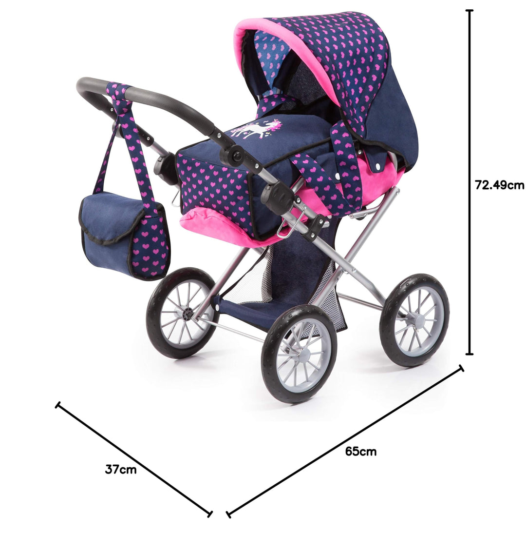 Kombi-Puppenwagen Einhorn 2-in-1 mit Tragetasche höhenverstellbar - Bild 8