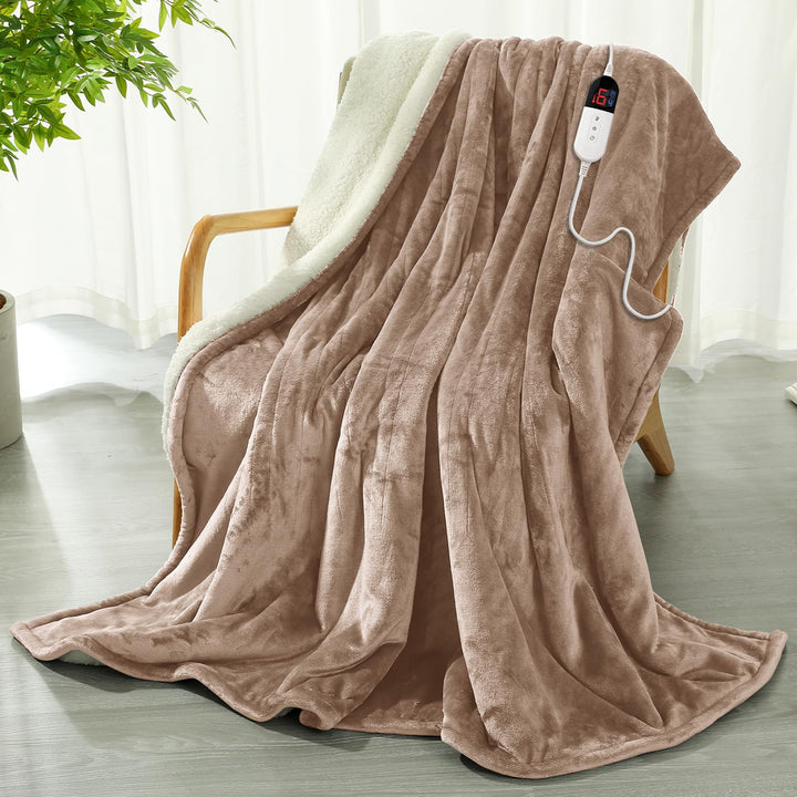 Heizdecke Flanell 130x180cm mit Abschaltautomatik 6 Stufen Beige