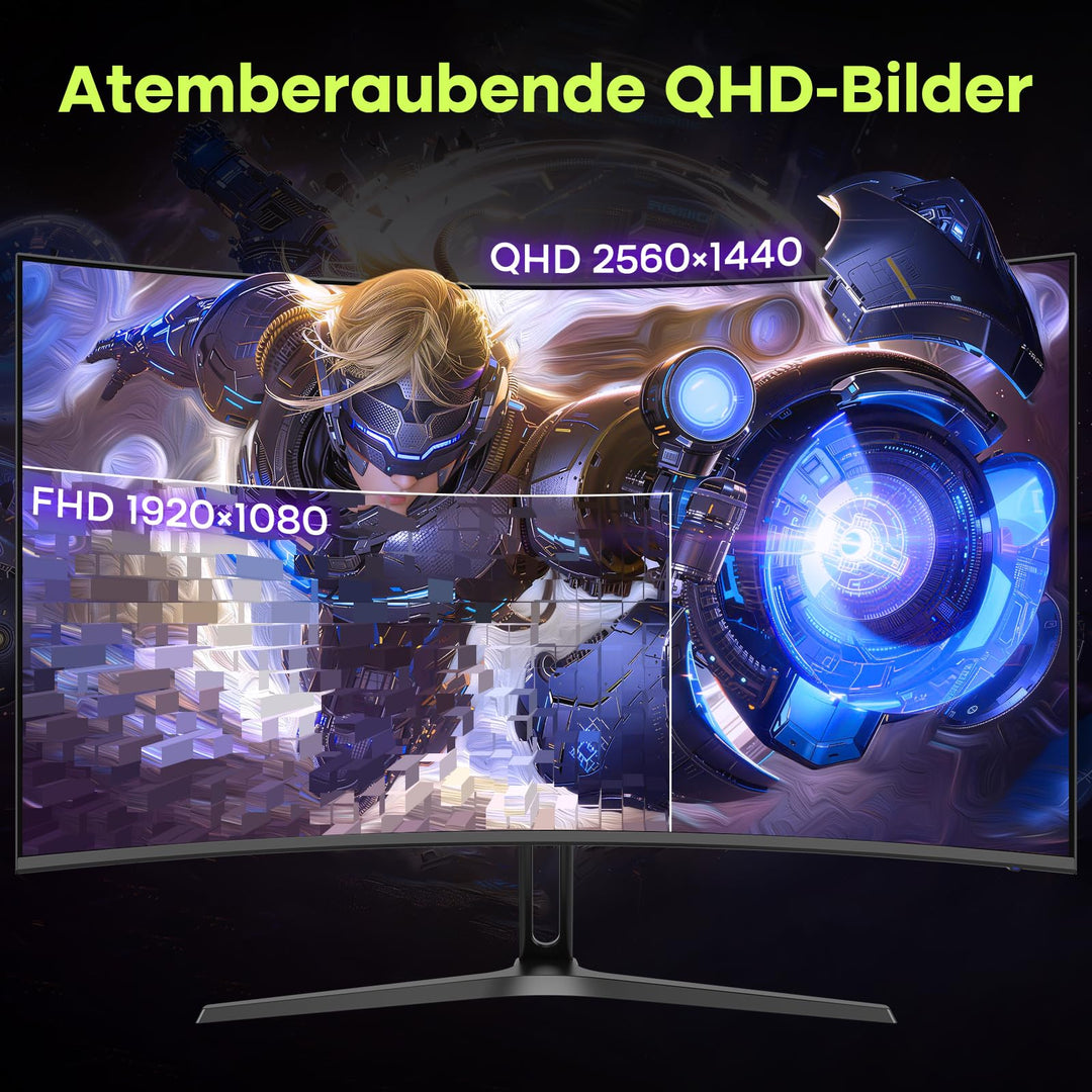 Curved Gaming Monitor 27 Zoll QHD 2560x1440 200Hz 1ms - Bild 4