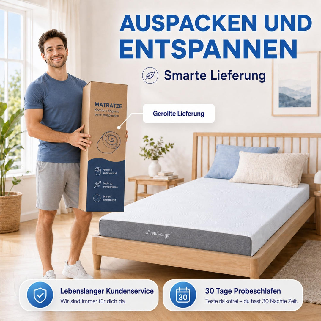 Gelschaum-Matratze 90x200cm H3 mittelfest NANOCELL 11cm Höhe - Bild 7