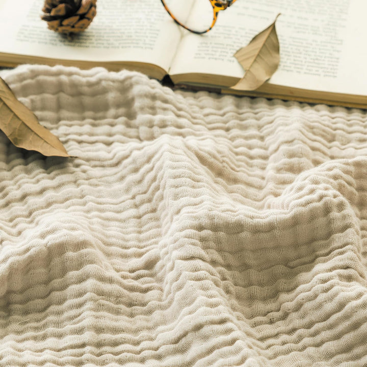 Musselin-Decke 4-lagig Baumwolle 150x200 cm OEKO-TEX Beige