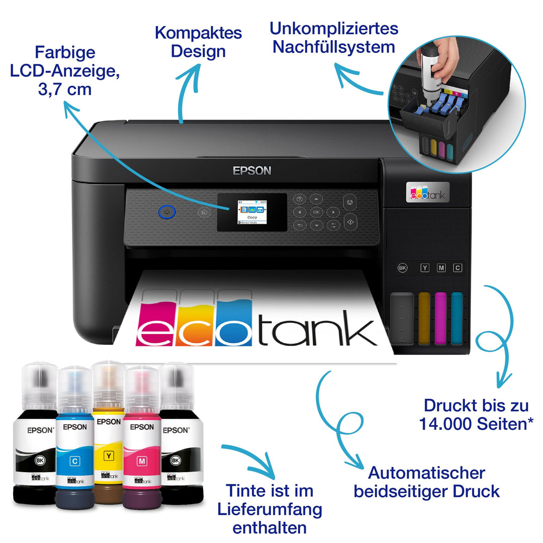 Tintentankdrucker A4 WLAN Drucken Kopieren Scannen Tinte für 3 Jahre - Bild 2