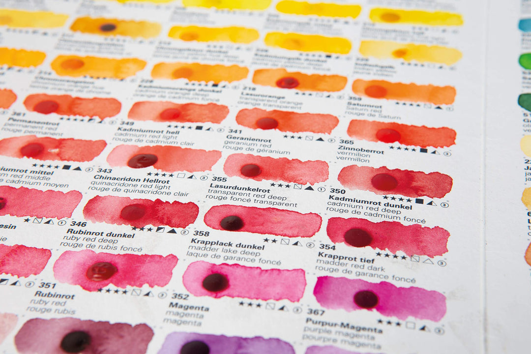 Aquarell Dotcard Testkarte 140 Farbtöne auf Aquarellpapier A4 - Bild 2