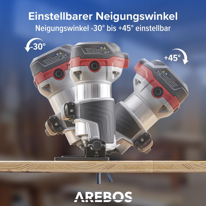 Oberfräse 710 W mit 6 Geschwindigkeitsstufen und Transportkoffer - Bild 4