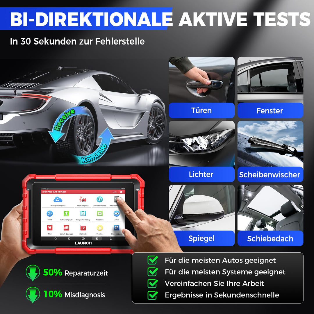 OBD2 Diagnosegerät bidirektional mit ECU-Codierung für alle KFZ - Bild 3