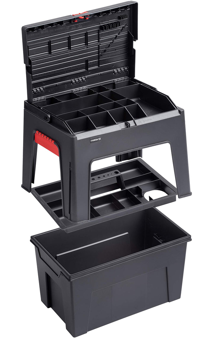 Tritthocker 3-in-1 mit Werkzeugkiste und Einsatz 150 kg PP - Bild 2
