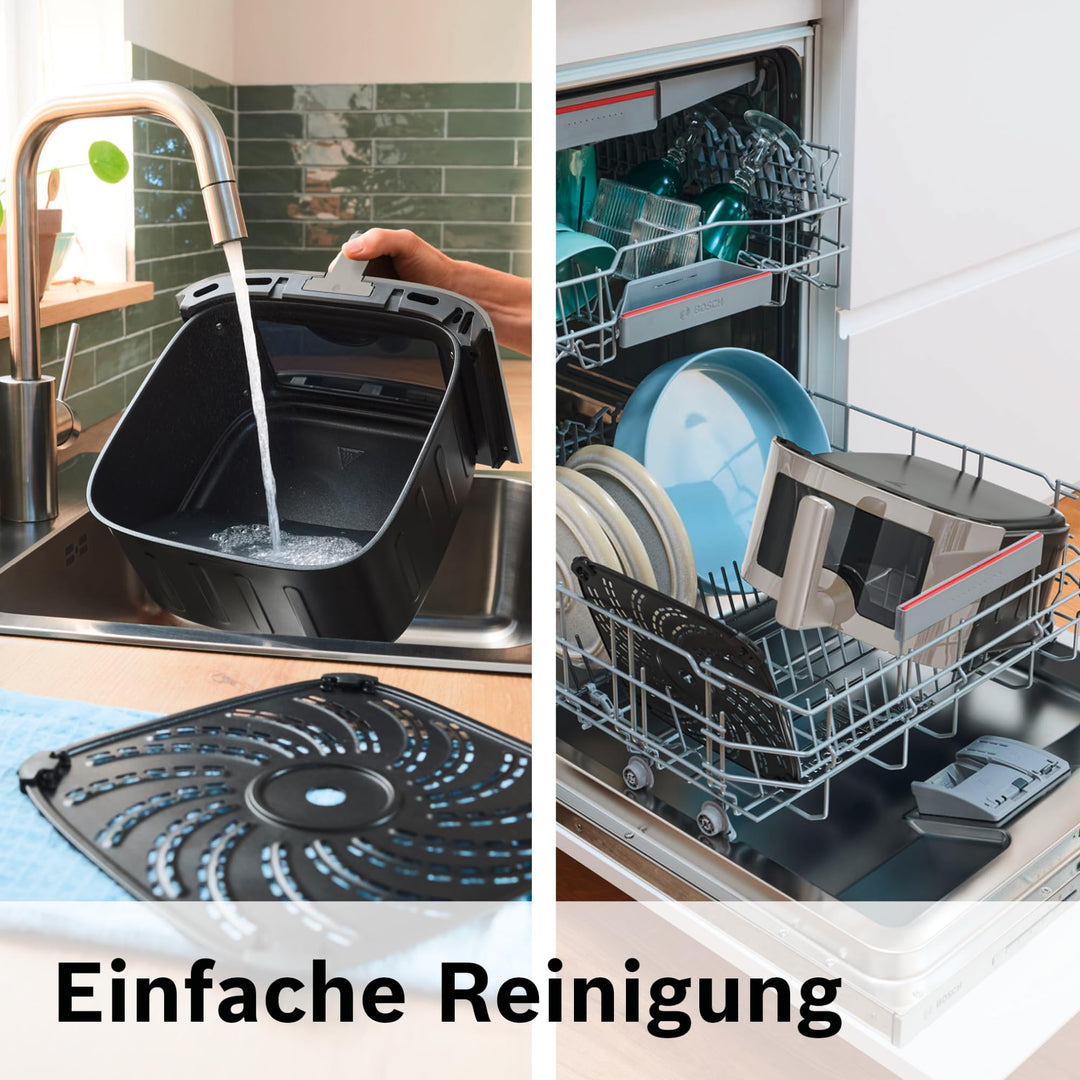 Heissluftfritteuse XXL 7,2 L mit Sichtfenster 7 Programme Creme - Bild 9