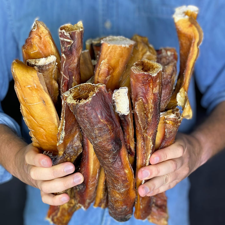 Getrocknete Rinderkopfhaut Hund 25cm Kausnack 2kg Vorrat