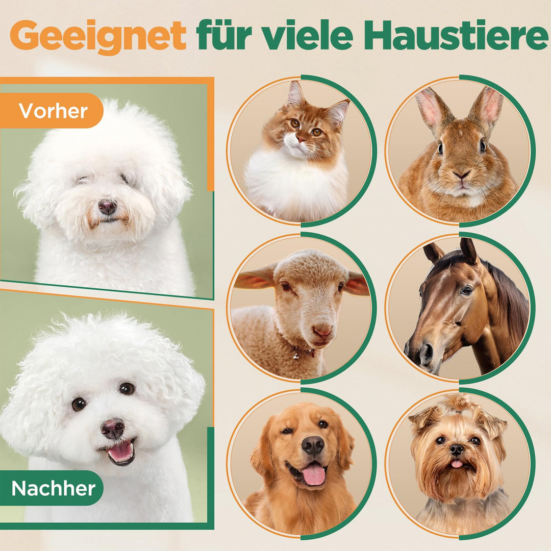 Hundeschermaschine 6-in-1 kabellos 7000 U/min mit Scheren-Set - Bild 9
