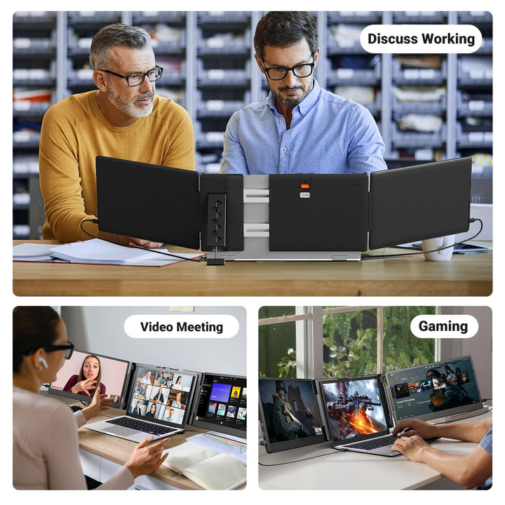 Laptop-Bildschirmerweiterung 14 Zoll FHD 1080p IPS Triple-Monitor Plug &amp; Play - Bild 6