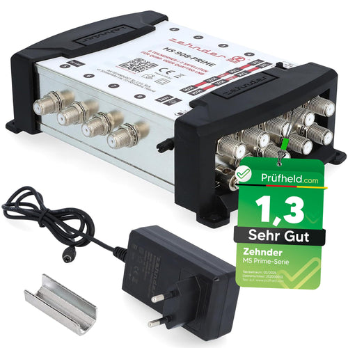 Multischalter 9/8 für 2 Satelliten & 8 Teilnehmer, 4K/8K, DVB-T2