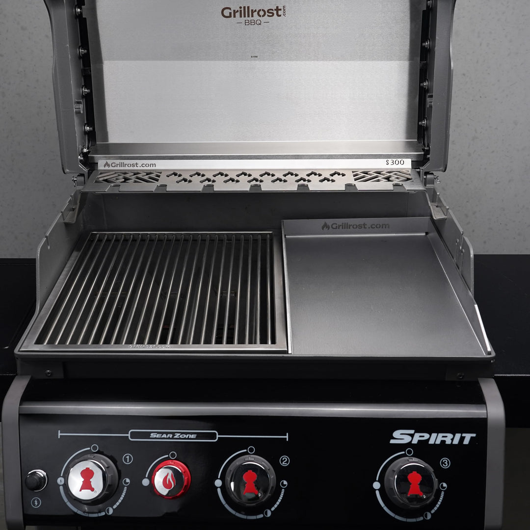 Plancha Grillplatte Edelstahl 4mm 44,3x26cm für Weber Spirit - Bild 5