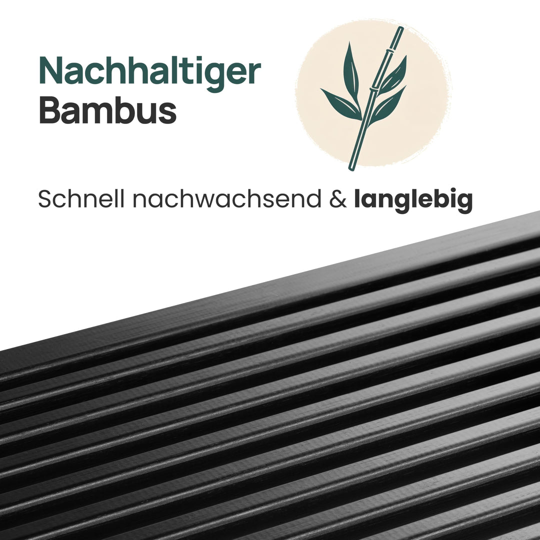 Sitzbank Bambus ohne Lehne für Flur und Esszimmer - Bild 6