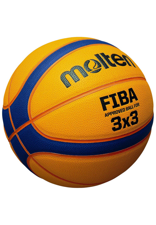 Basketball FIBA 3x3 Outdoor Synthetikleder Grösse 6 Gelb/Blau