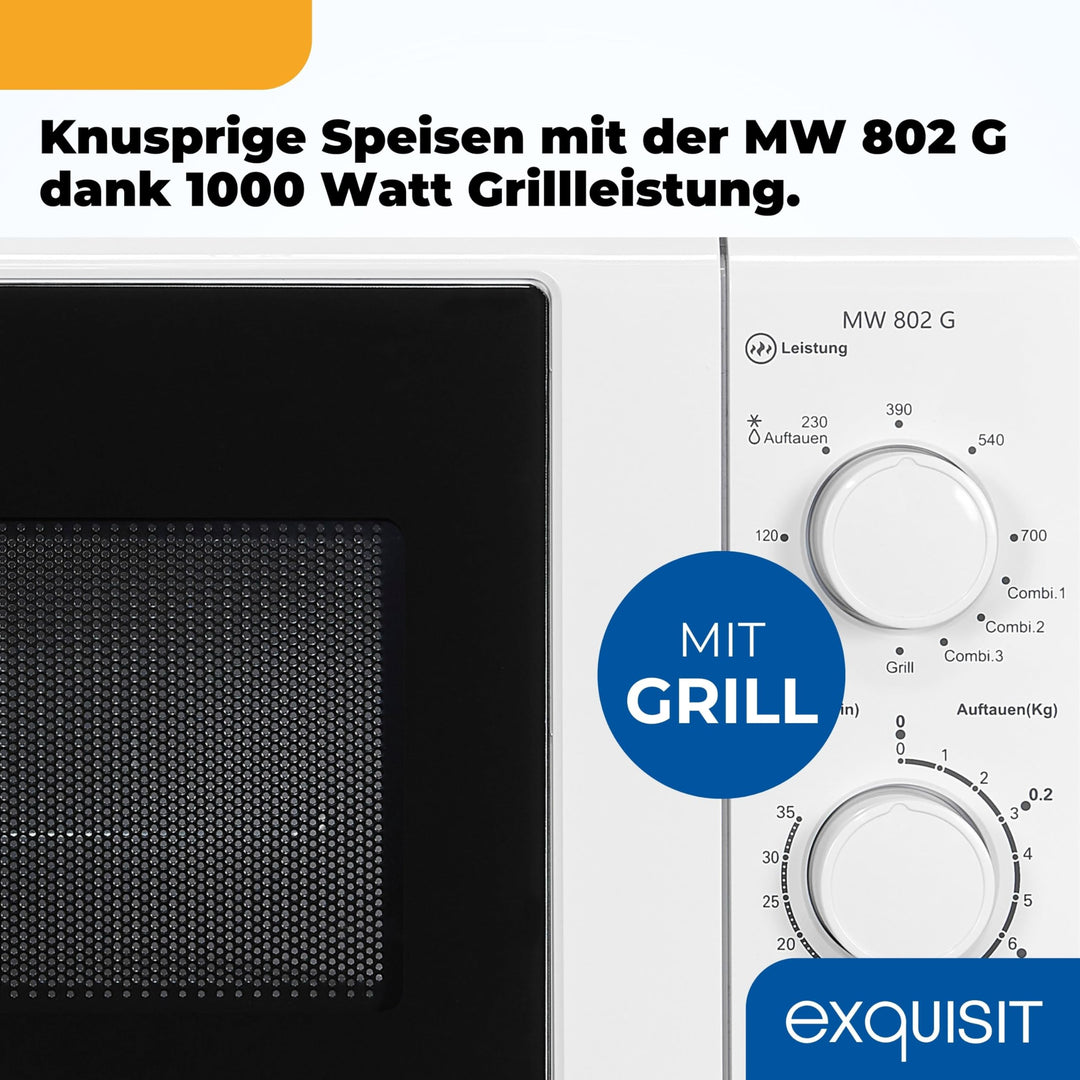 Mikrowelle mit Grill 20 L 700 W Kombigerät weiss freistehend - Bild 6