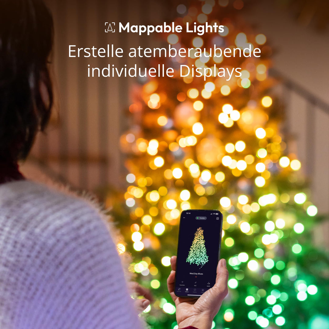 LED-Lichterkette Smart RGB+Weiss 400 LEDs 32m IP44 App-Steuerung - Bild 3