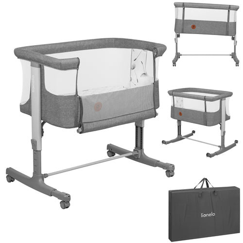 Babybett 3-in-1 Beistellbett Wiege faltbar bis 9 kg