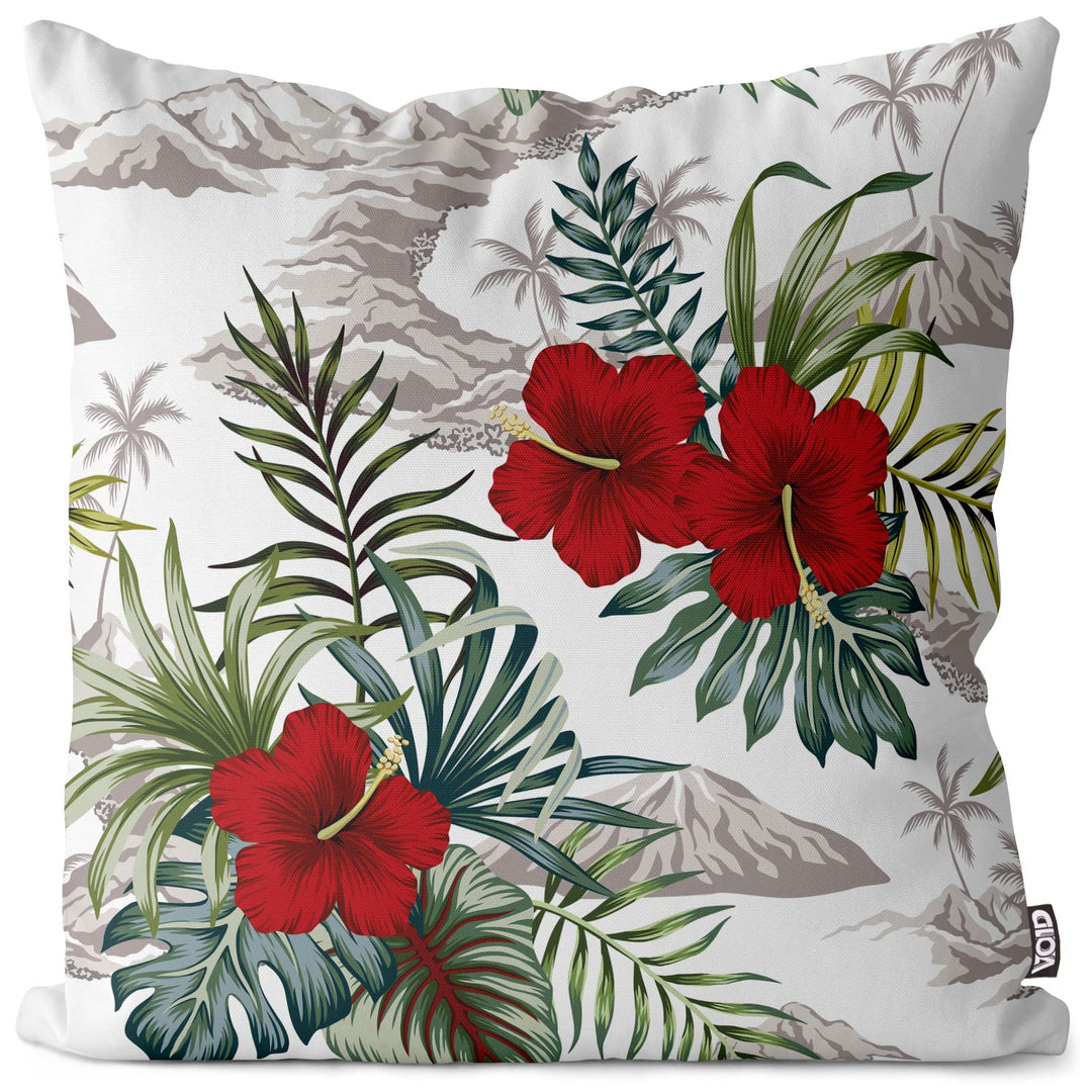 Outdoor-Kissenbezug Hibiskus Tropisch Polyester 80x80 cm