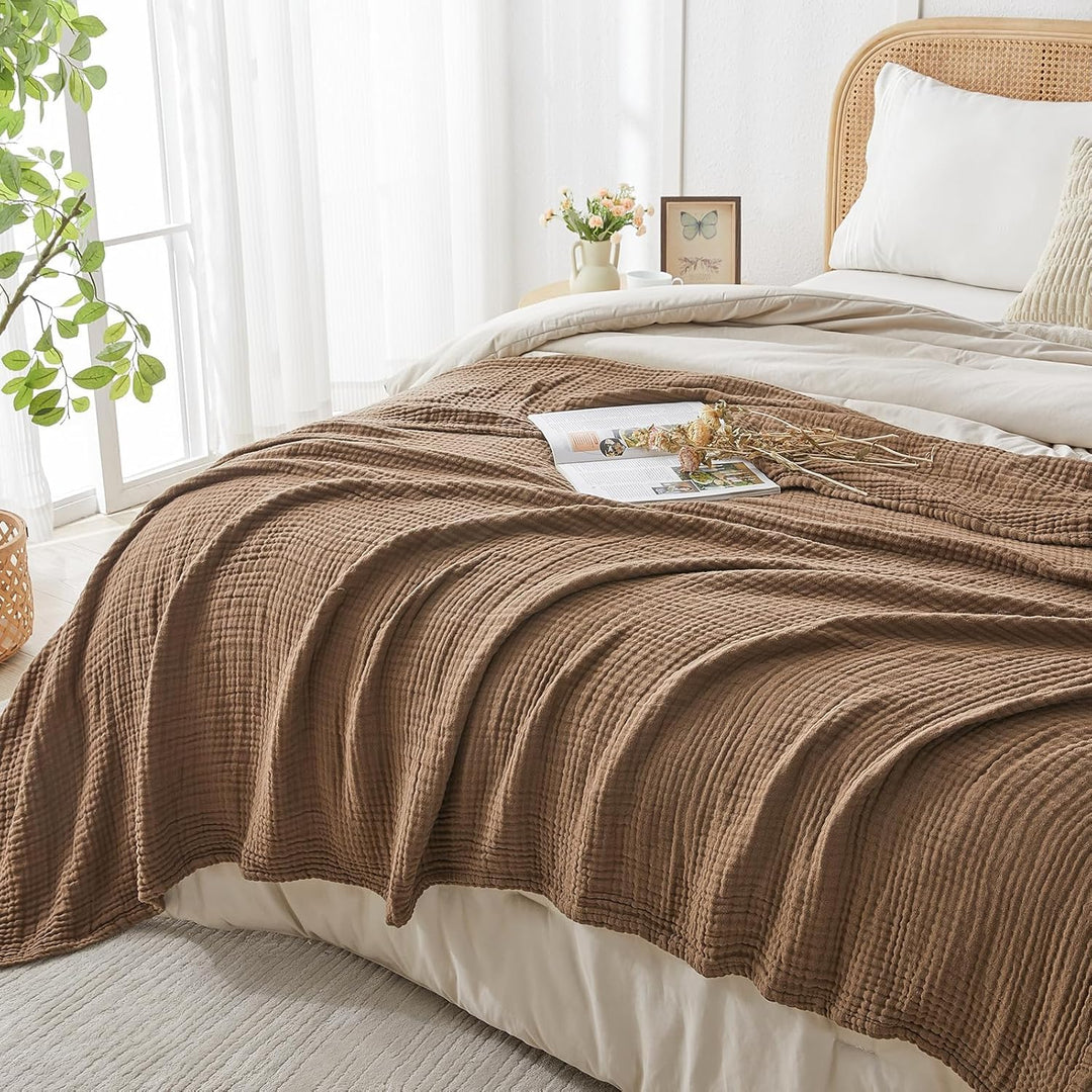 Musselin-Decke Baumwolle 4-lagig 150x200 cm OEKO-TEX für Erwachsene - Bild 6